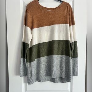 Market & Spruce | Chloe Crew Neck Cozy Sweater | Burnt Orange | 1X